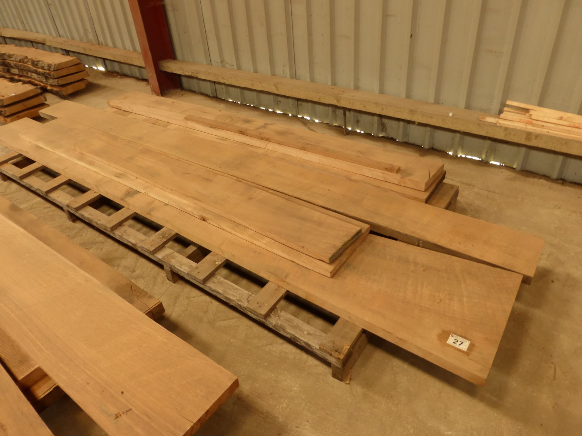 A pallet of 6 oak boards from 3700 x 400 x 50mm to 2000 x 230 x 30mm - Image 6 of 6