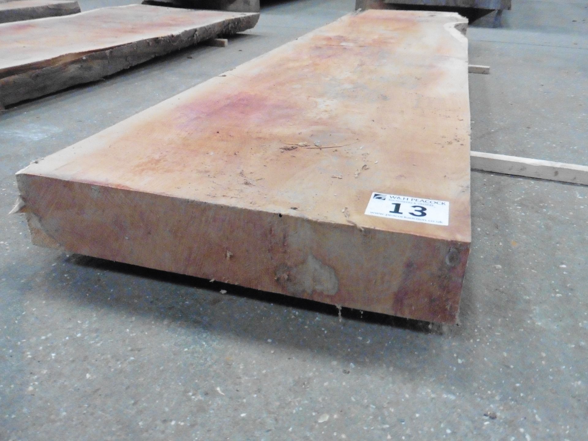 Plank of waney edge yew 1600 x 350 x 70mm - Image 2 of 5