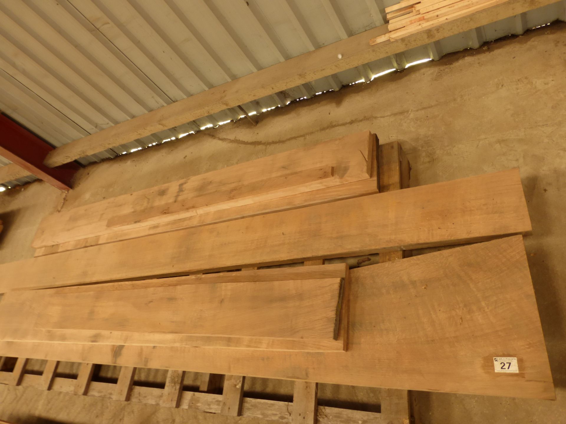 A pallet of 6 oak boards from 3700 x 400 x 50mm to 2000 x 230 x 30mm - Image 2 of 6