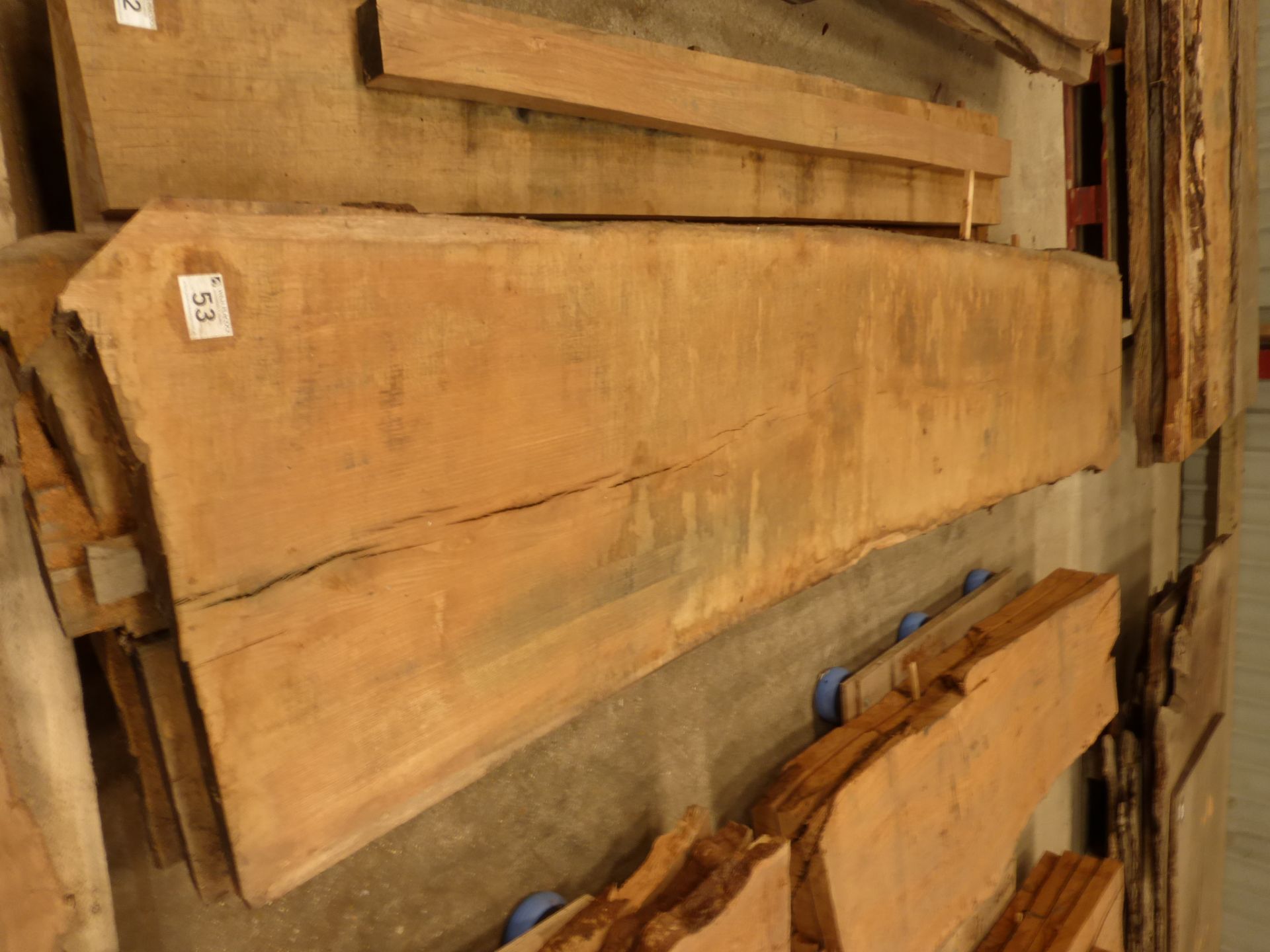 4 planks of waney edge oak 3000 x 600 x 60mm