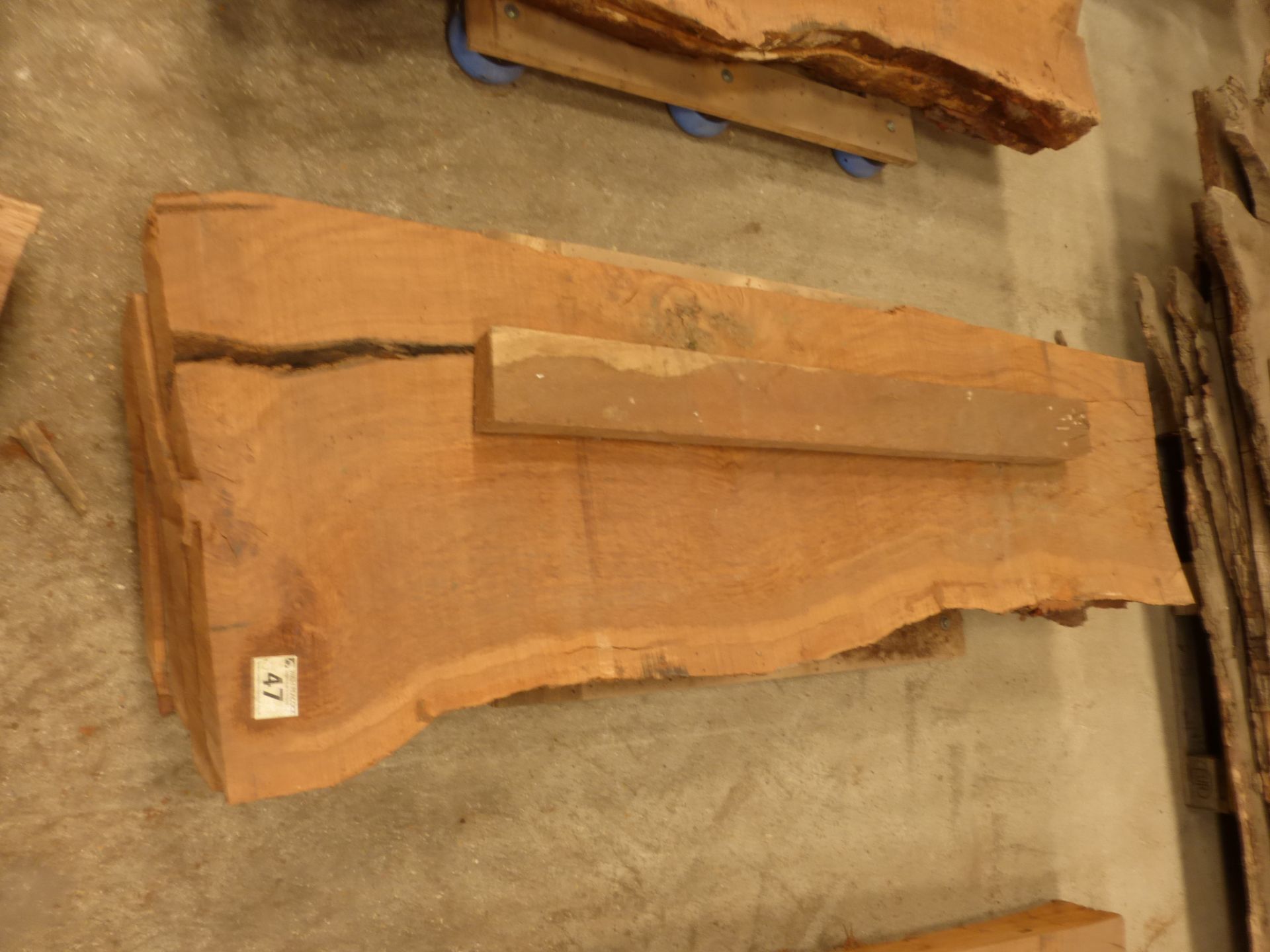 4 brown oak waney edge boards 1900 x 500 x 60mm