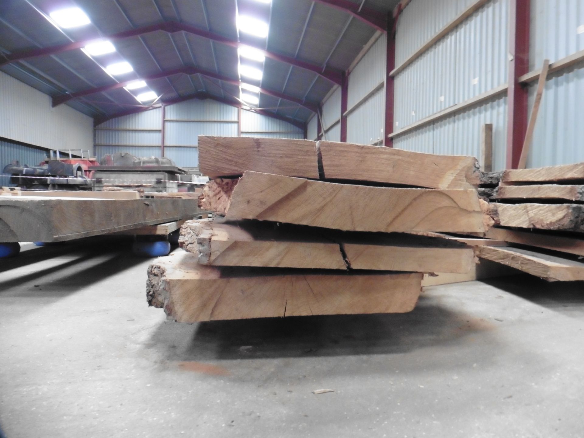 4 burr oak waney edge boards 2500 x 400 x 60mm - Image 2 of 4