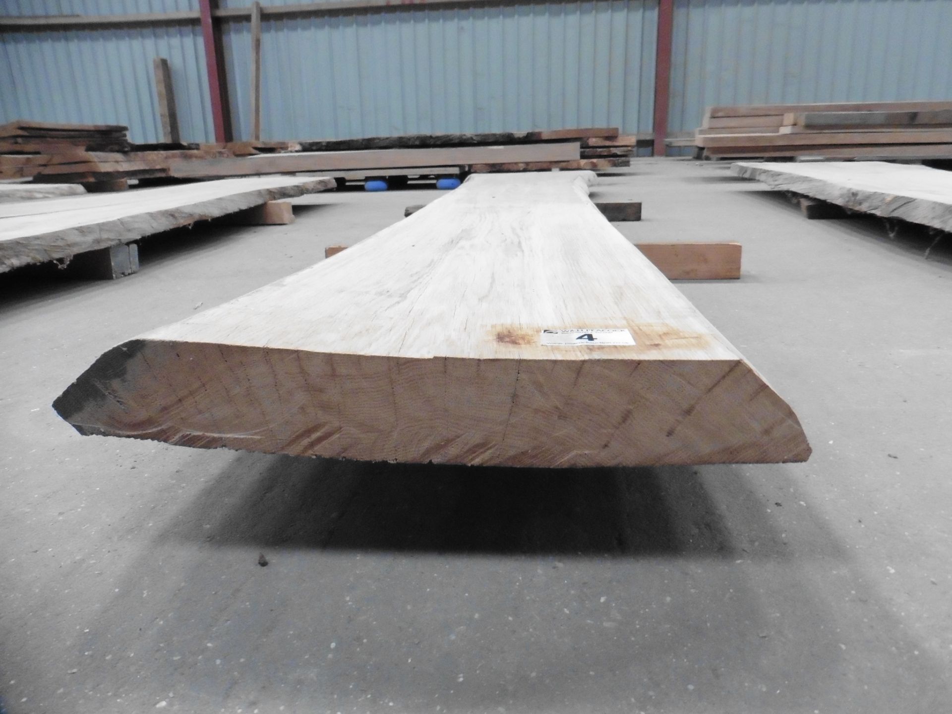 Plank of waney edge oak 3400 x 500 x 60mm - Image 3 of 5