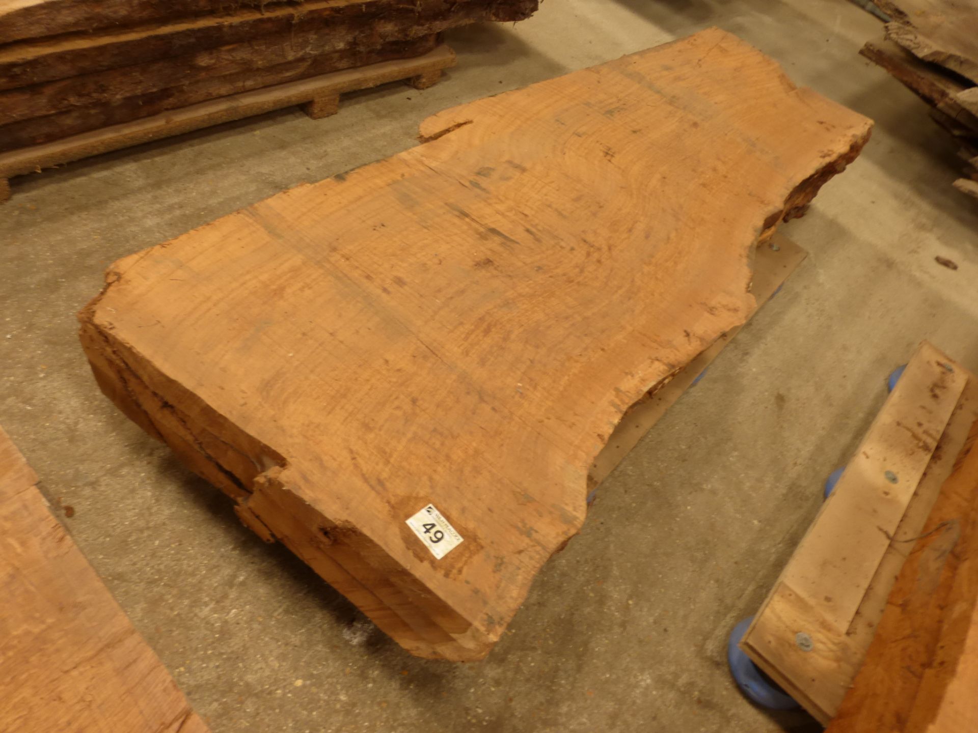 3 brown oak waney edge boards 1900 x 550 x 55mm - Image 5 of 5