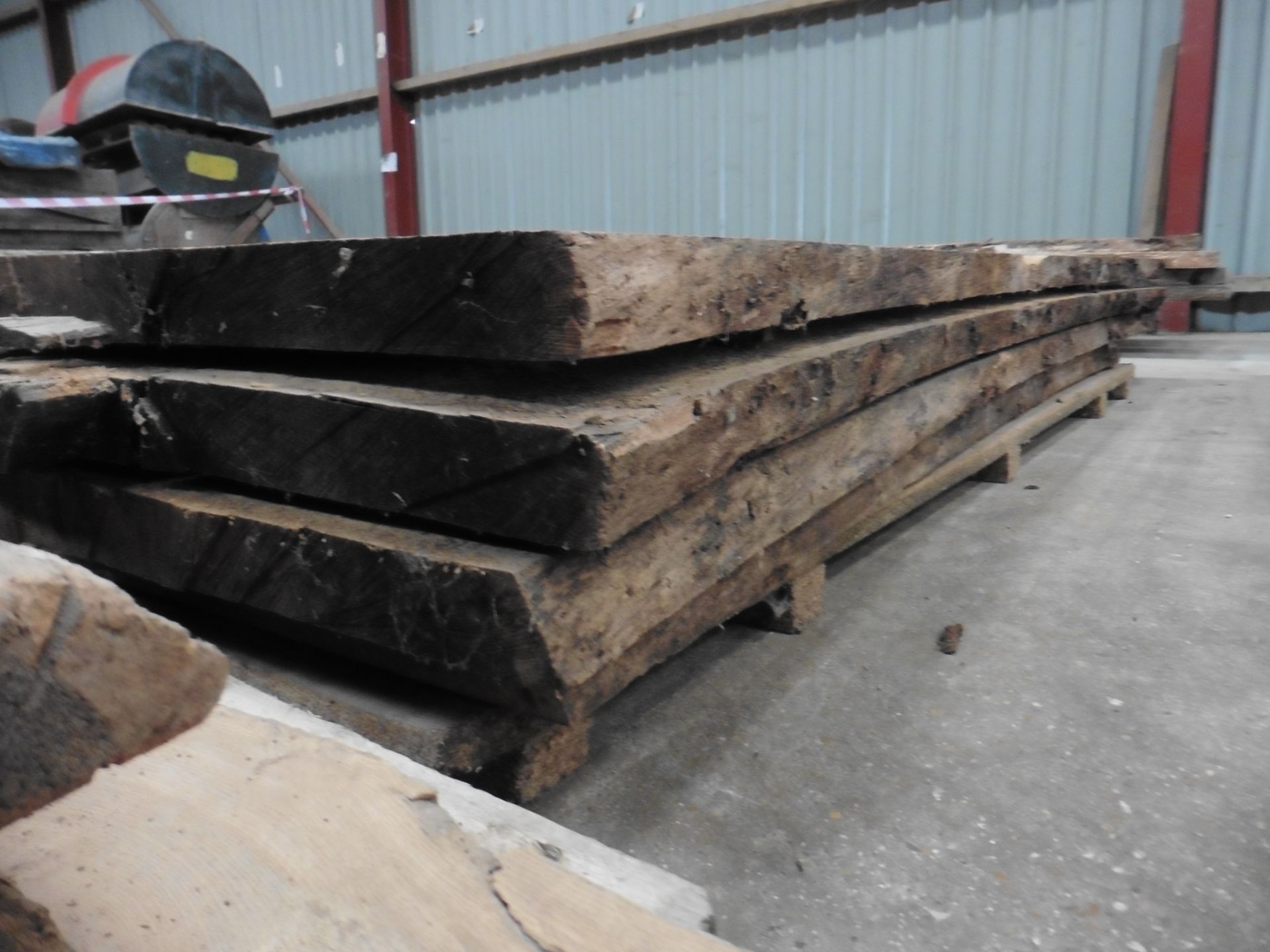 4 planks of waney edge oak 3000 x 600 x 60mm - Image 2 of 4