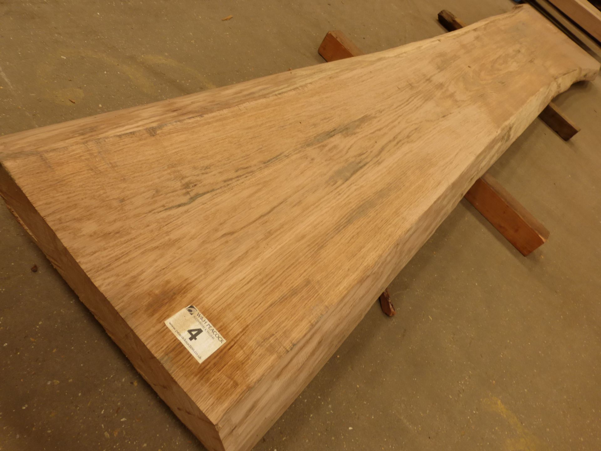 Plank of waney edge oak 3400 x 500 x 60mm