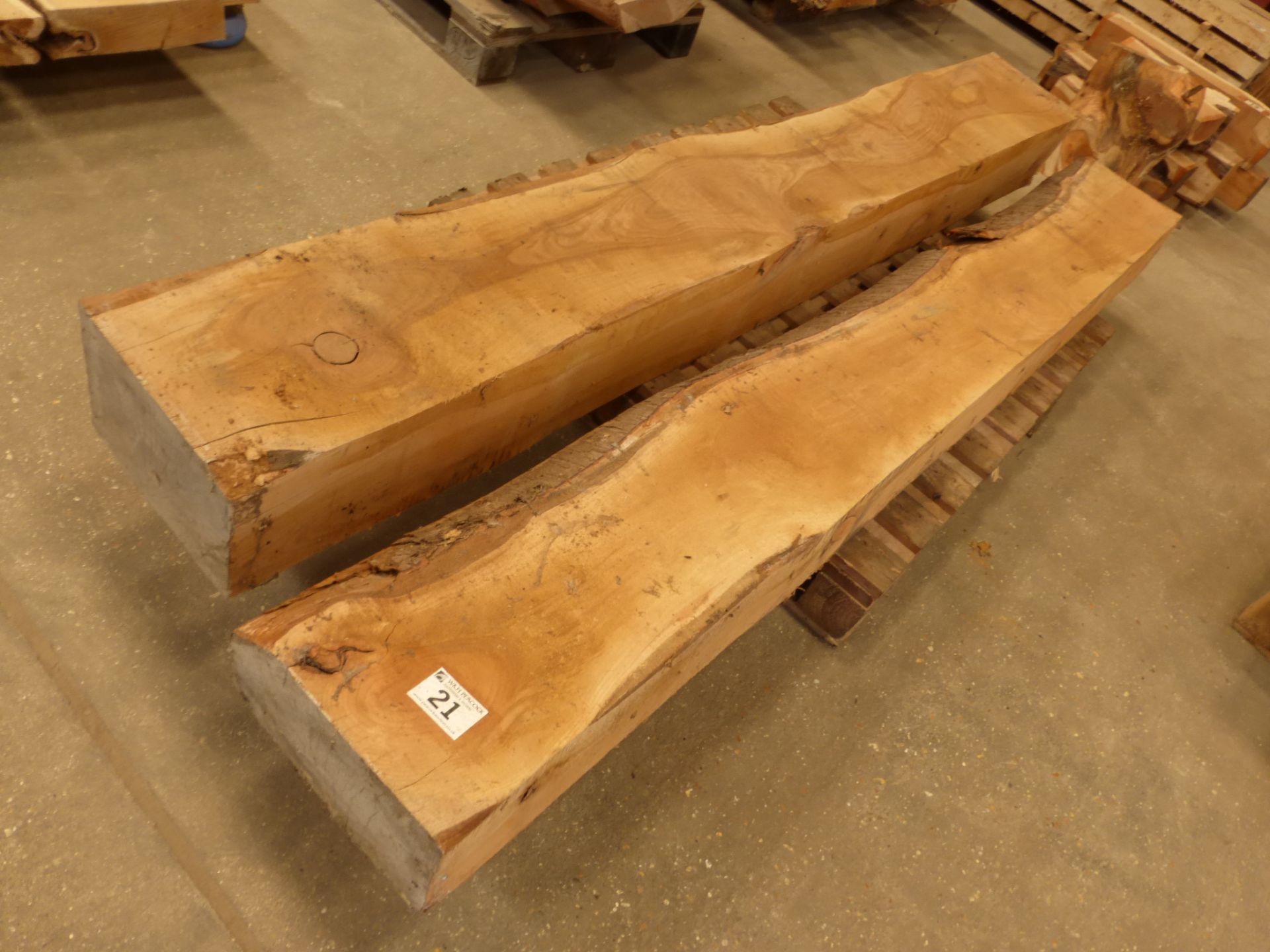 2 cherry beams;1 x 2300 x 300 x 150mm and 1 x 2300 x 300 x 200mm - Image 2 of 5