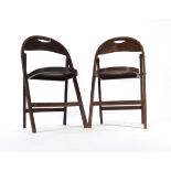 A set of three B-751 bentwood folding chairs, designed by Michael Thonet,