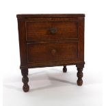 A 19th century mahogany and brass mounted commode, h.