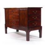 A mahogany serpentine fronted chest incorporating 18th century elements,