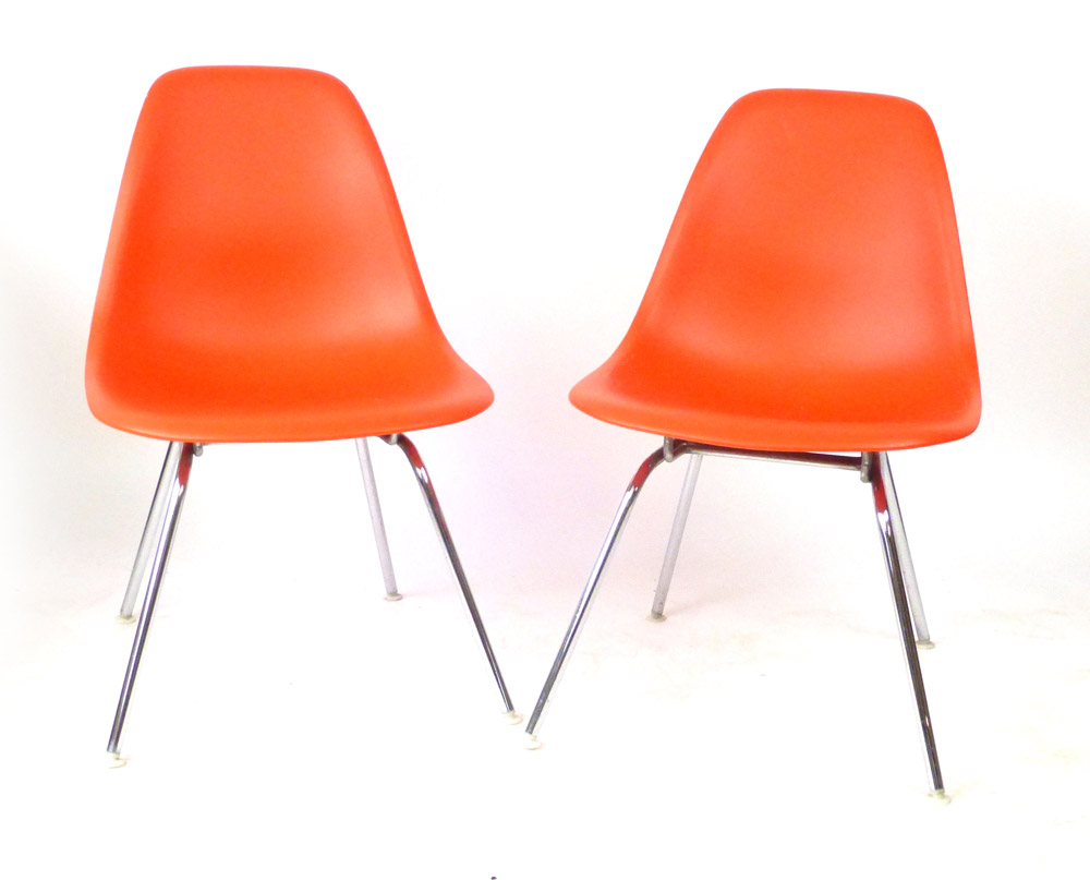 Charles and Ray Eames for Vitra, a pair of side chairs,