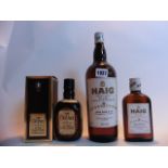 3 various bottles, 1x Grand Old Parr 12 yr old Delux Scotch Whisky with box 43% 37.