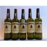 5 bottles of Jameson Triple Distilled Irish Whiskey 40% 70cl each