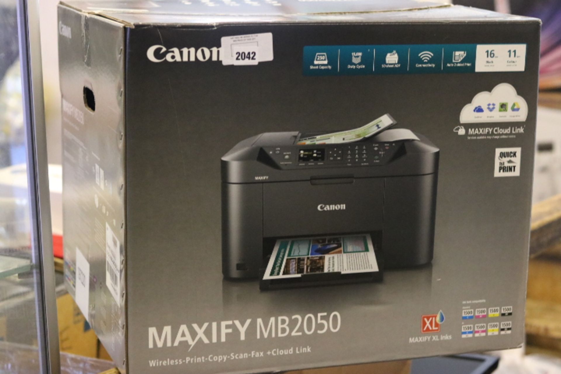 Canon maxify MB2050 wireless all in one printer in the box