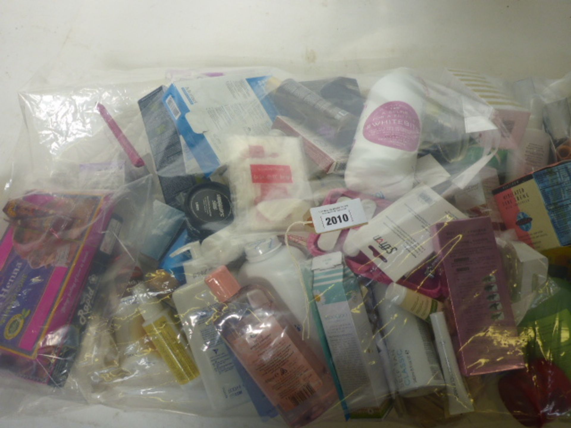 Large bag of mixed toiletries