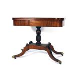 A 19th century mahogany and strung tea table,