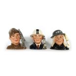 Three Royal Doulton limited edition military character jugs consisting: D6872 'A. R. P.
