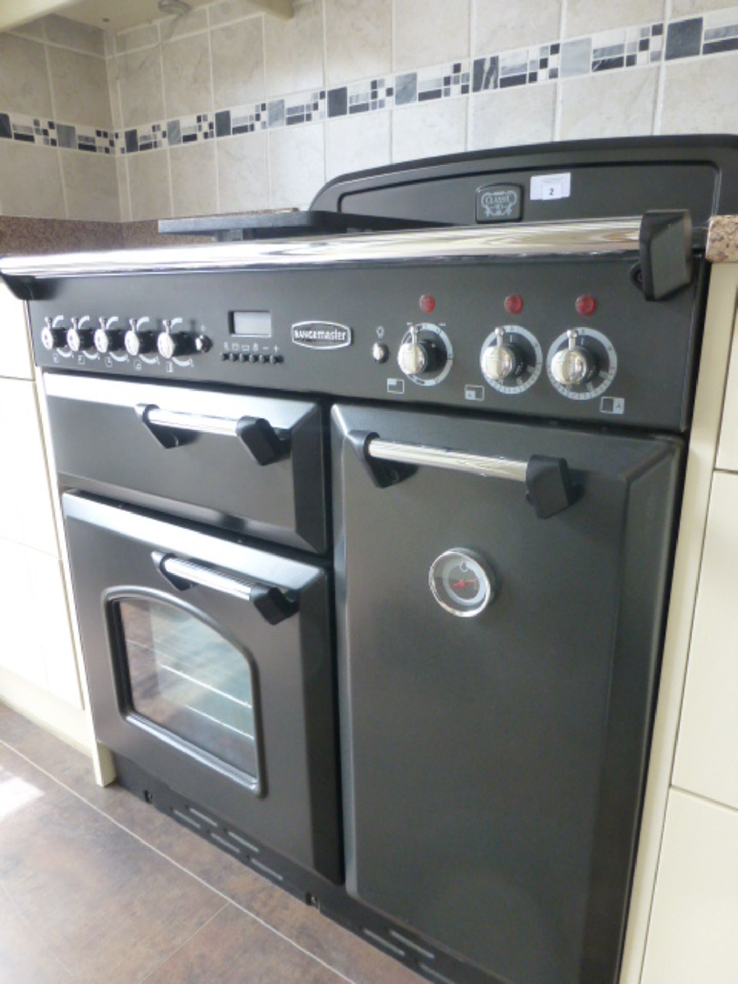 Rangemaster Classic 90 triple dual fuel range oven with 5 burner gas hob - Image 3 of 11