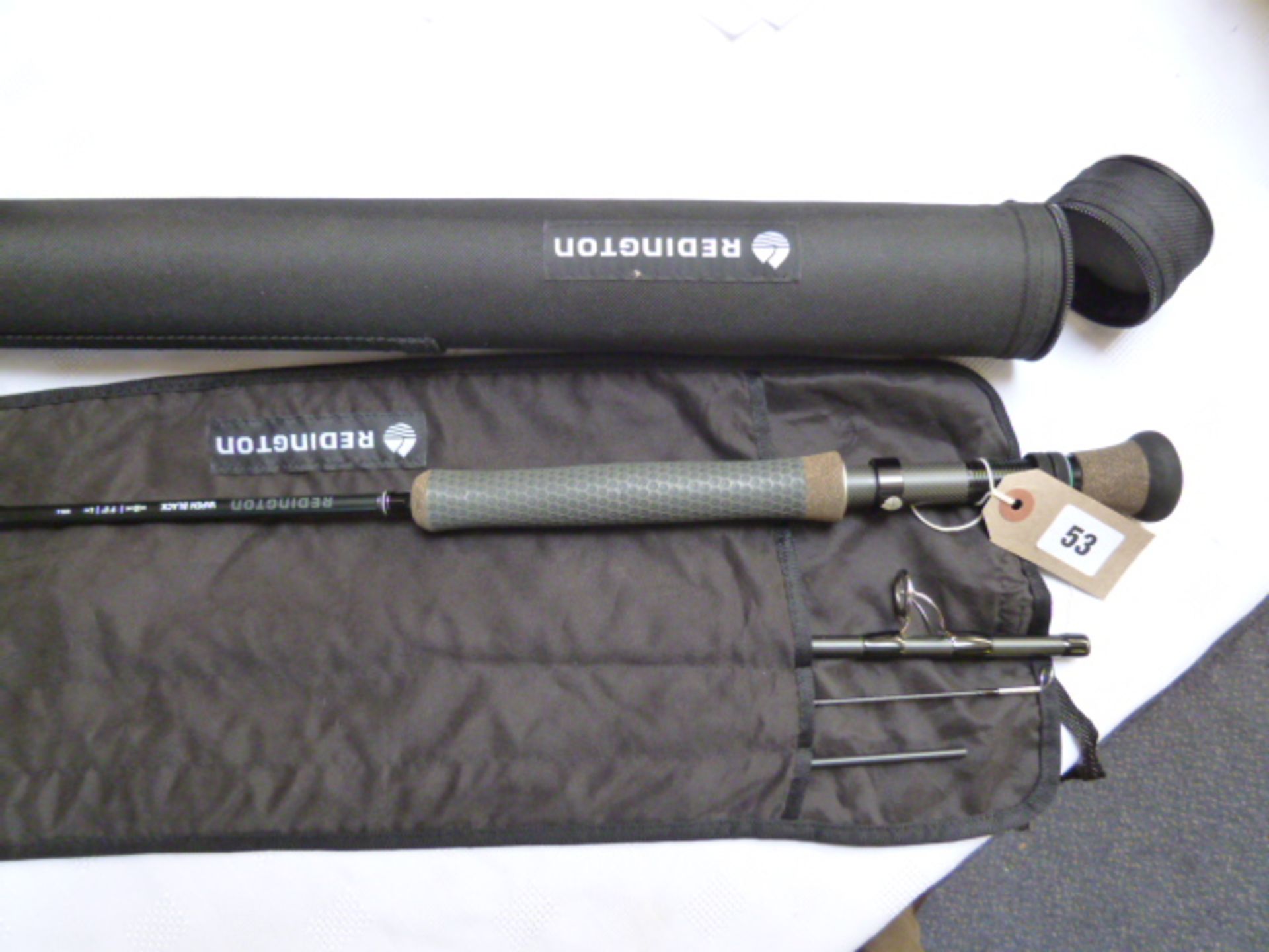 Redington Vapen Black 9ft 4 piece 10# line fly rod with sleeve and tube