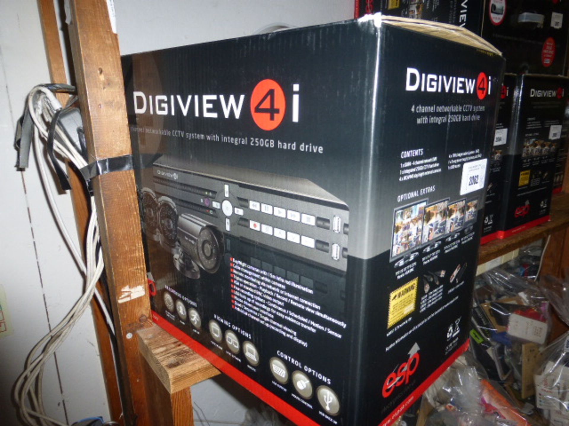 ESP Digiview 4i 4 channel networkable CCTV system with integral 500Gb hard drive in box