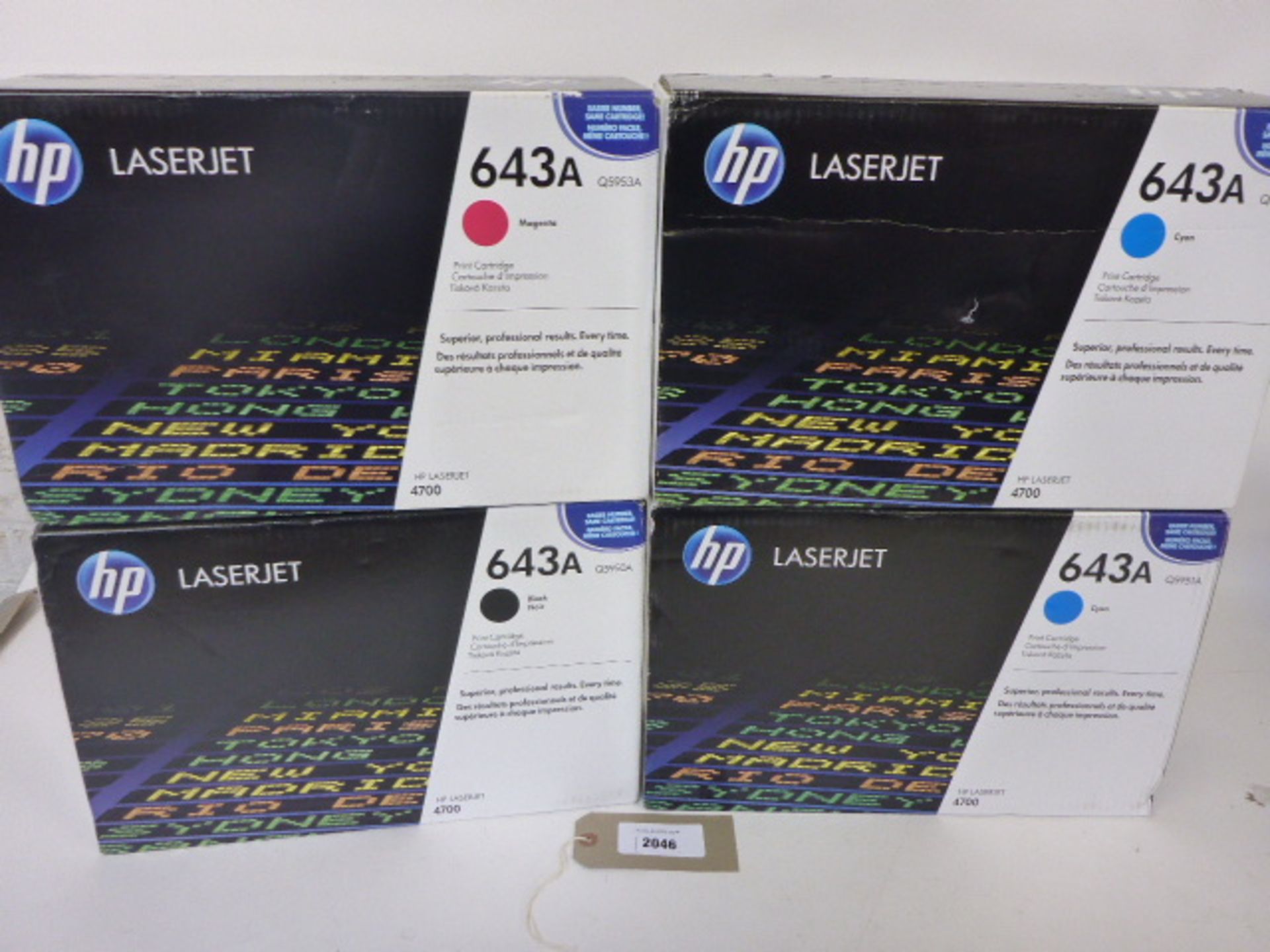 4 x HP laser jet print cartridges