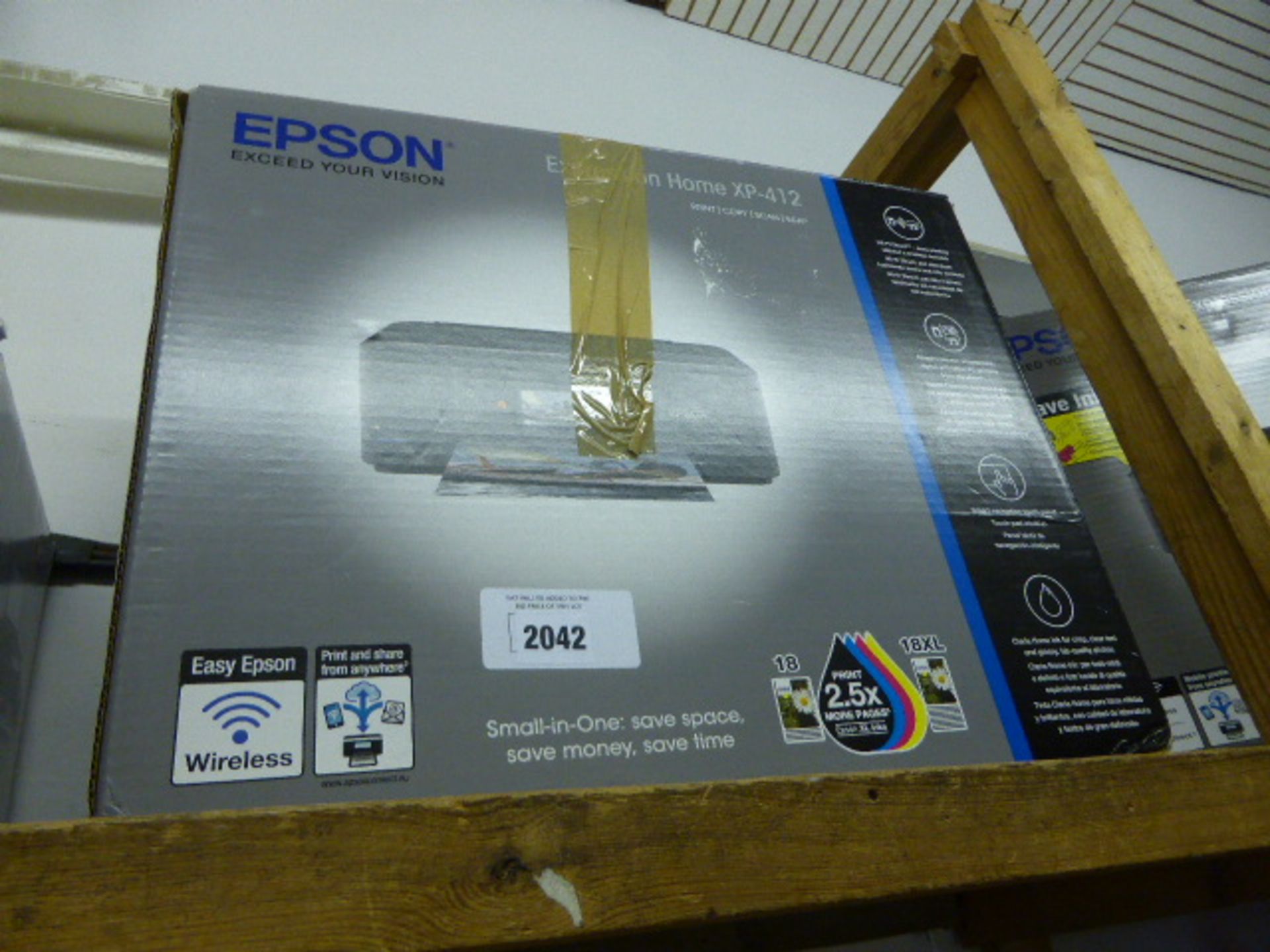 Epson Expression Home XP-412 wireless all in one printer in box