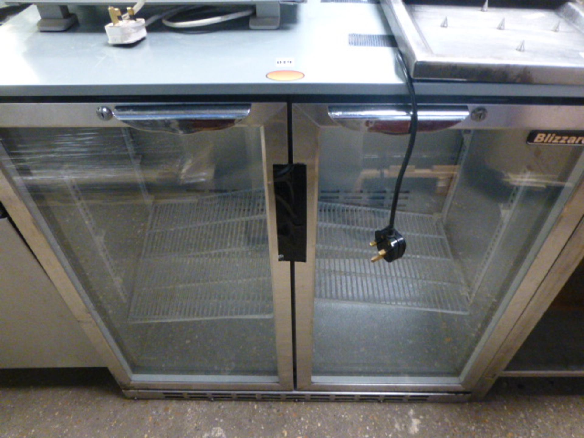 (7) 90cm Blizzard under counter 2 door display fridge in stainless steel