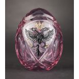 RUSSIAN CUT GLASS EASTER EGG C.1890