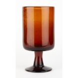 SWEDISH BODA ART GLASS GOBLET VASE BY ERIC HOGLUND C.1955