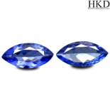 1.38 ct (2pcs) HKD certified matching pair tanzanite