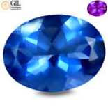 9.84 ct GIL certified unheated blue to purple color Fluorite