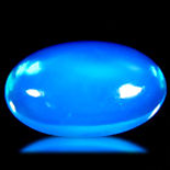 1.52 ct Magnificent fire VVS Clarity Oval Cabochon Cut (12 x 7 mm) Blue Opal