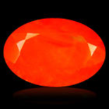 3.38 ct Beautiful VVS Clarity Oval Cut (14 x 10 mm) Orange Opal Loose Gemstone