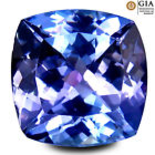 5.90 ct GIA Certified AAA+ Lovely Cushion Cut (11 x 11 mm) D'Block Tanzanite