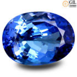 3.61 ct GIL Certified Supreme Oval Shape (11 x 8 mm) Bluish Violet Tanzanite