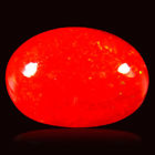 3.42 ct VVS Clarity Oval Cabochon Cut (12 x 9 mm) Red Opal Gemstone