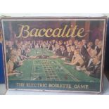 Vintage Chad Valley game circa 1920s entitled Baccalite (patent applied for) The Electric Roulette