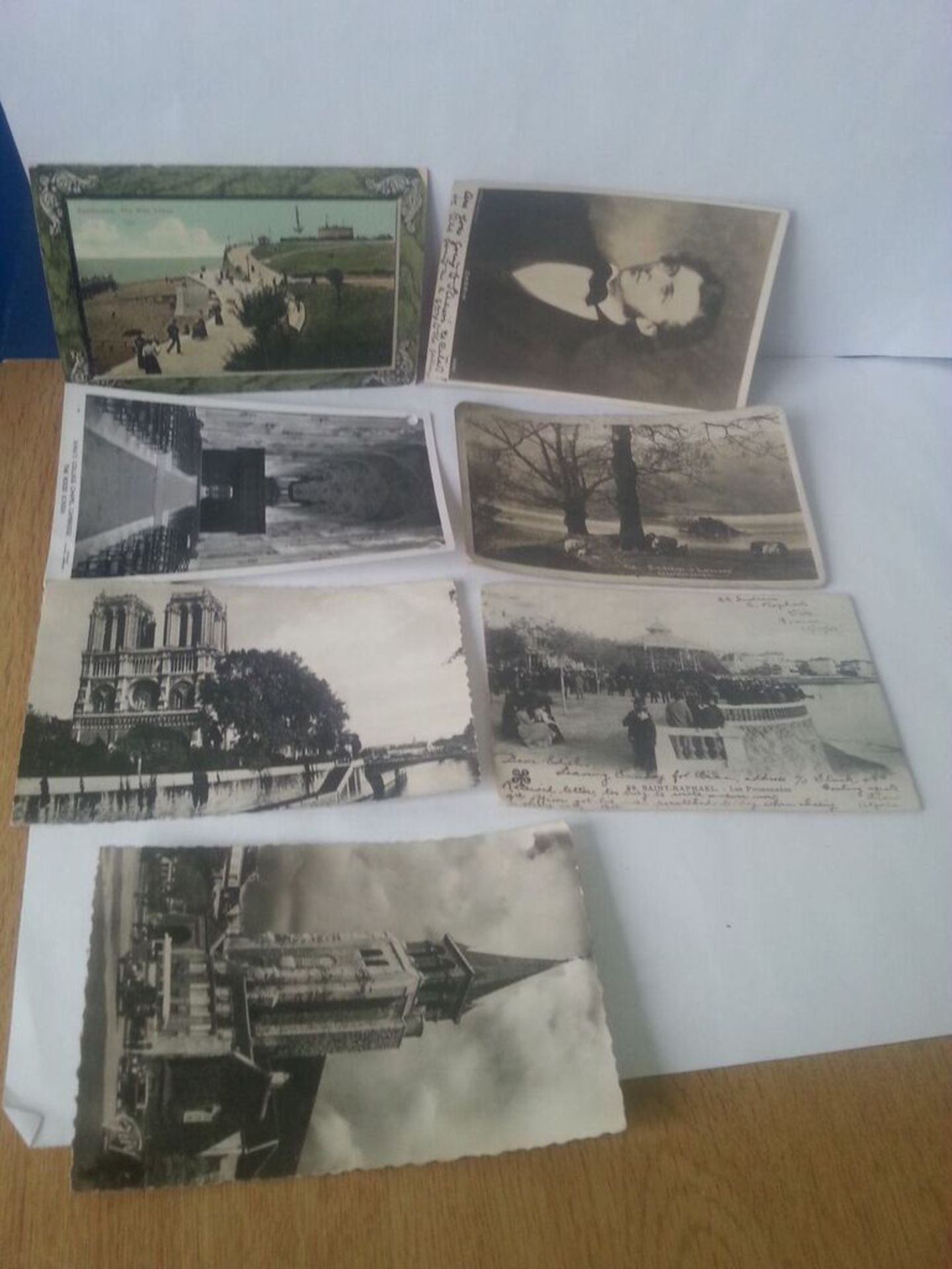 Collection of 15 vintage used postcards with handwriting and stamps - Image 4 of 4