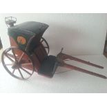 Beautiful handmade vintage wooden cart, measuring approximately 42cm long