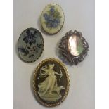 Group of oval brooches