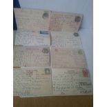 Collection of 15 vintage used postcards with handwriting and stamps