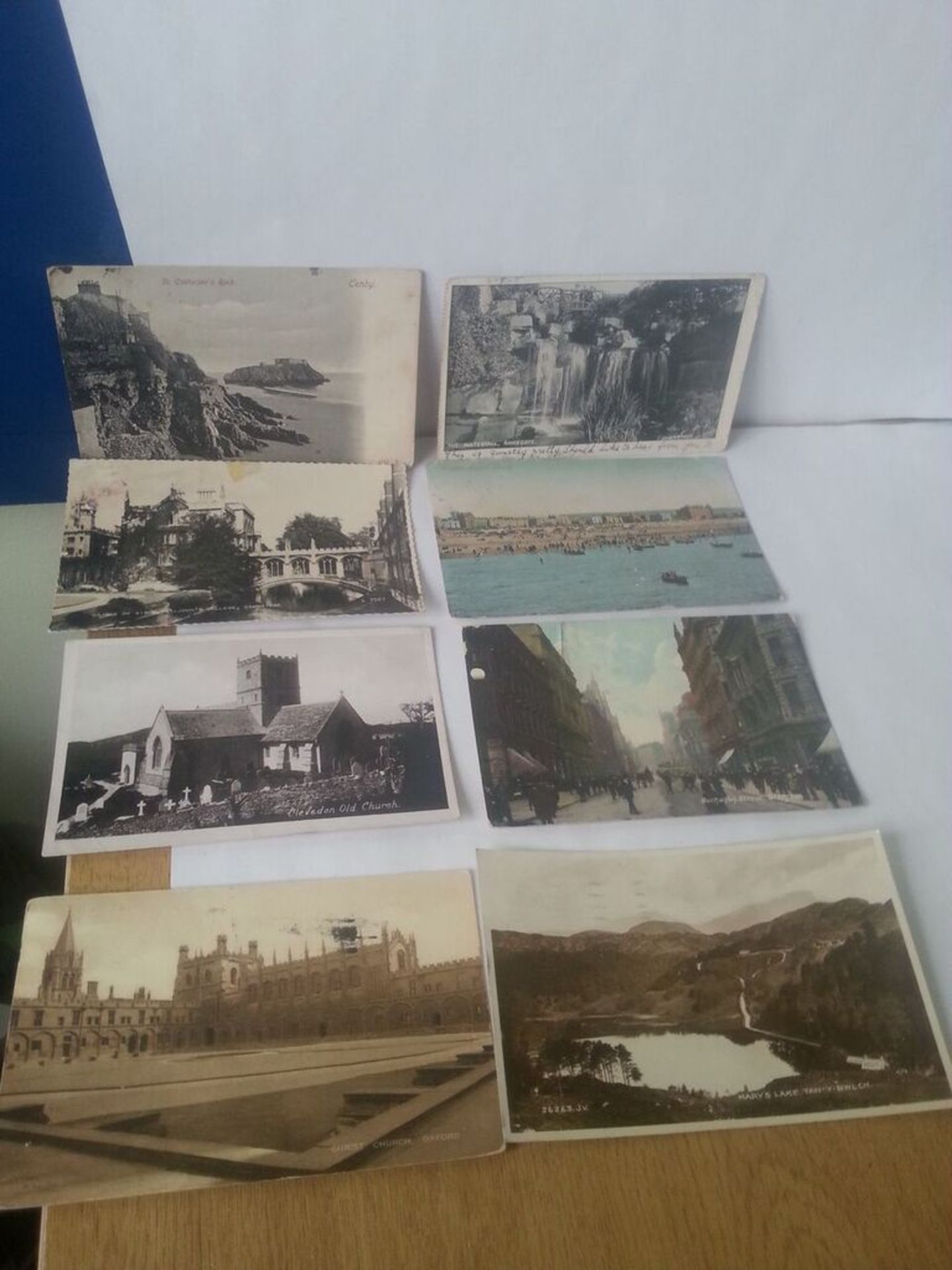 Collection of 15 vintage used postcards with handwriting and stamps - Image 2 of 4