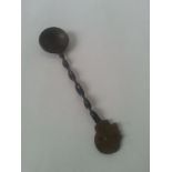 Quirky Arts and Crafts period King Edward VII spoon made with farthing coins