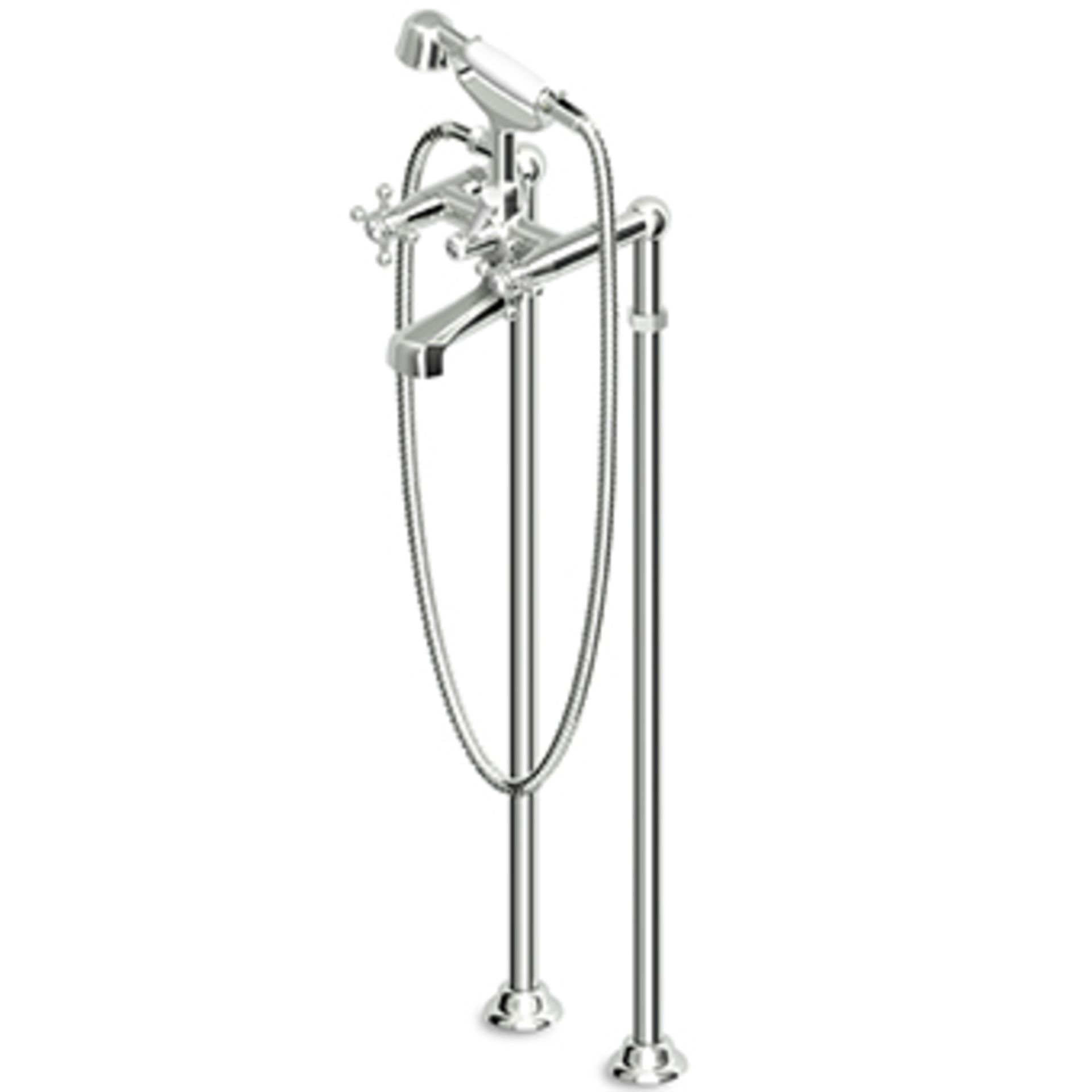 ZUCCHETTI ZAG27 Free standing bath-shower mixer with shower set and pillars