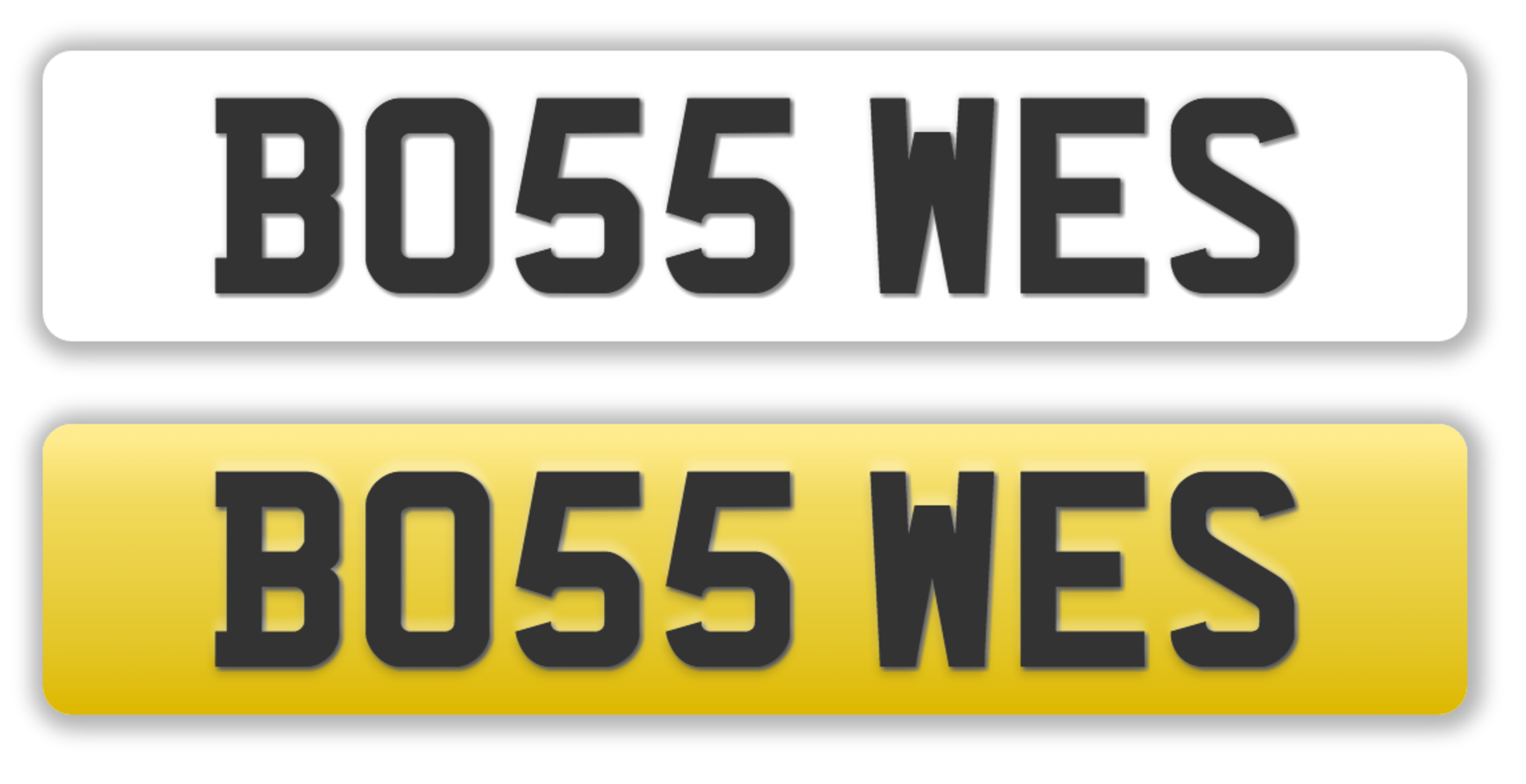 Cherished registration plate BO55 WES