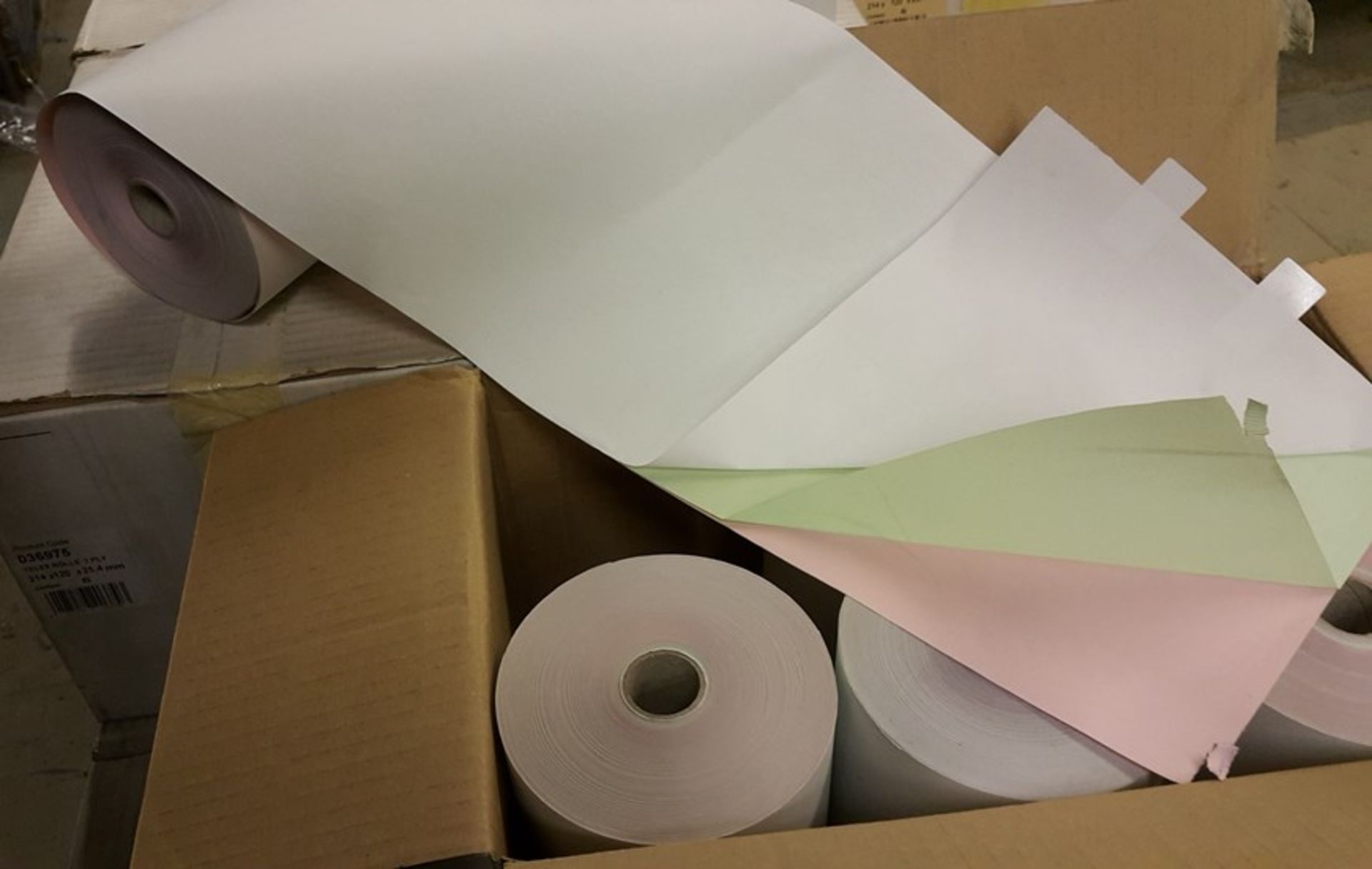 Pallet of 3 Ply TELEX ROLLS (214 x 120 x 25,4 mm) 14 Boxes. Each Box Contains 6 Rolls (84 Rolls - Image 2 of 3