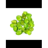 A collection of 19x Mixed Cut Peridot Gemstones = 25.33 carats, perfect for bespoke jewellery and