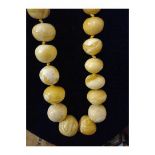 Amber Butterscotch beaded necklace 67g