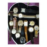 A collection of vintage gentlemens watches