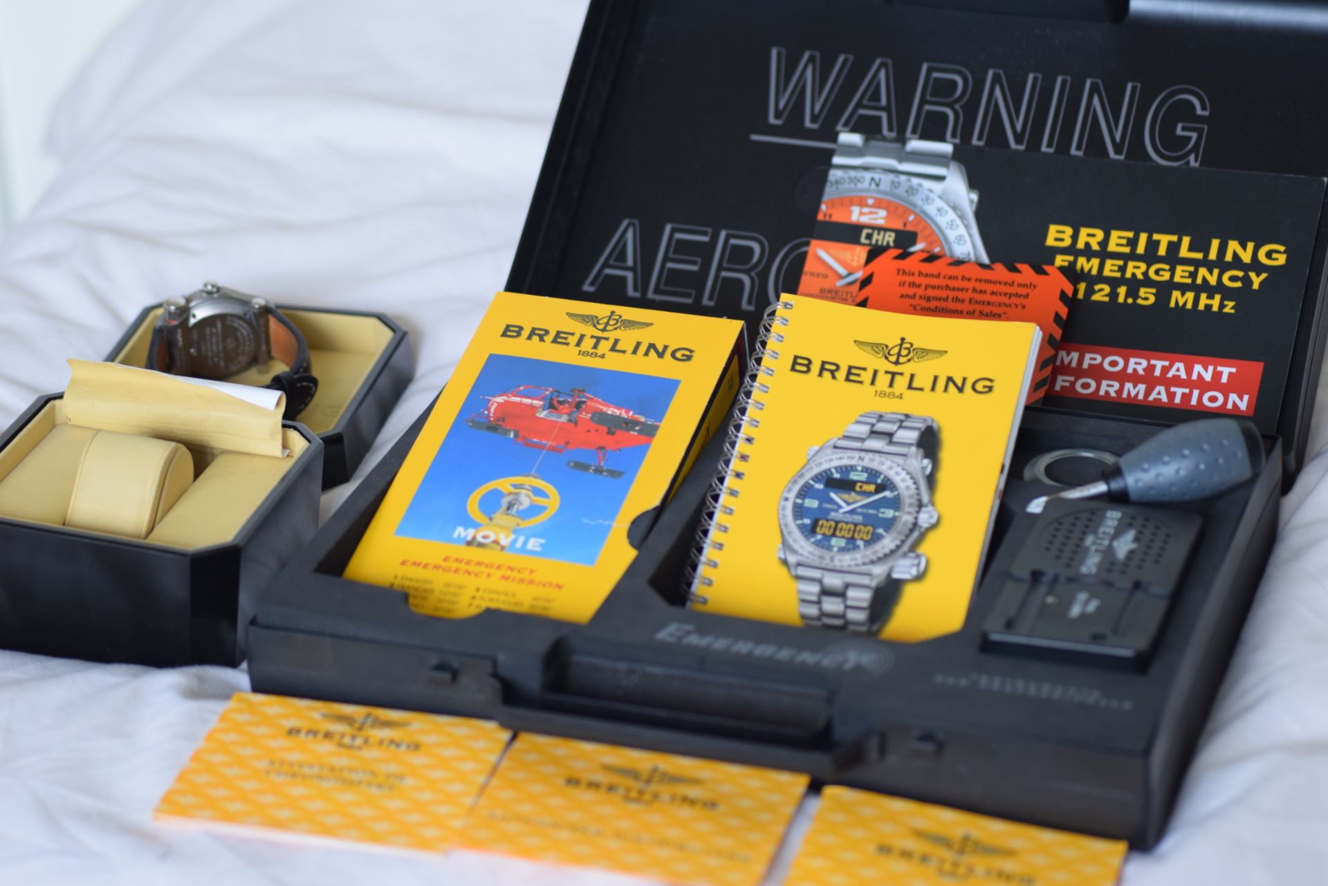 BREITLING EMERGENCY WATCH E76321 BOX & PAPERS - Image 10 of 11